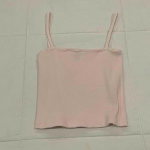 brandy melville pink square neck tank top